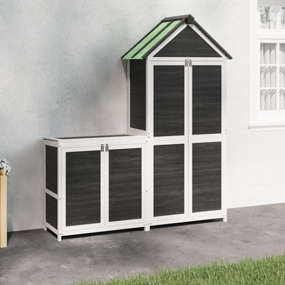 Vidaxl Garden Barn Juego de granero Solid Pine Gray