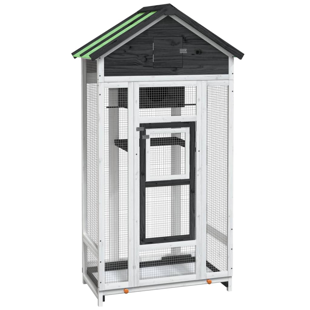 Vidaxl Aviary 91.5x53x170 cm Pinna solido