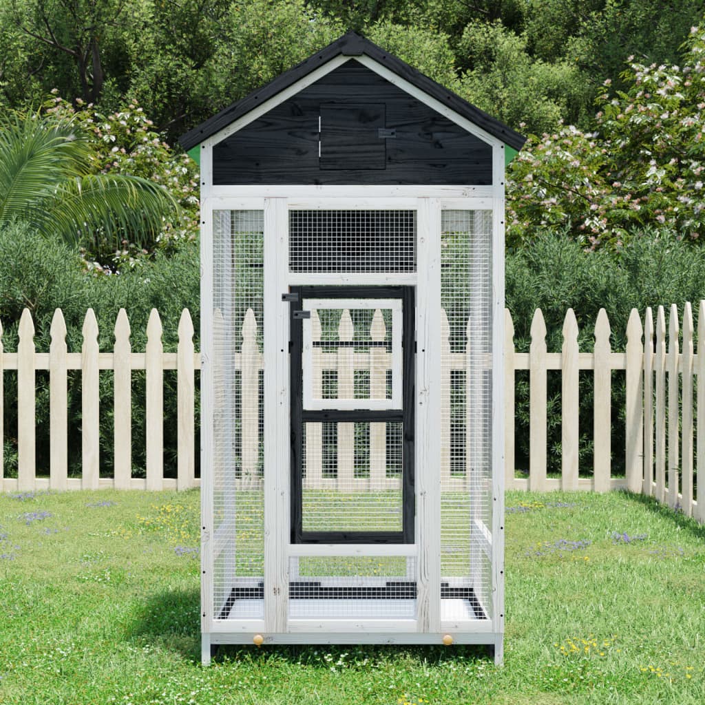 Vidaxl Aviary 91.5x53x170 cm Pinna solido