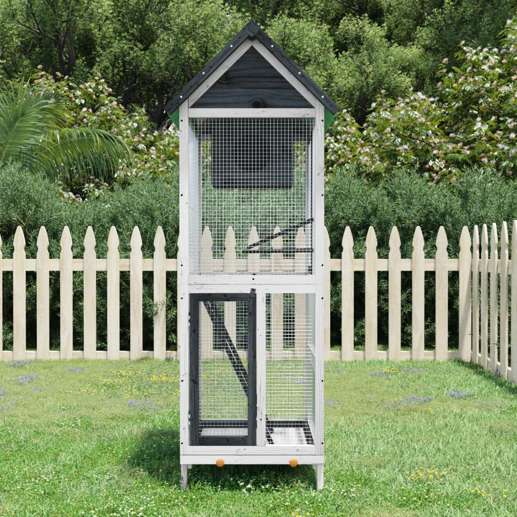 Vidaxl Aviary 60x58.5x160 cm Pinna solido