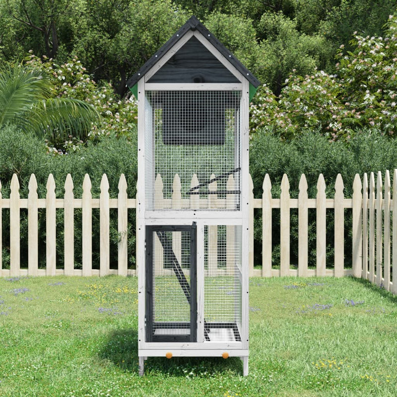 Vidaxl Aviary 60x58.5x160 cm Pinna solido