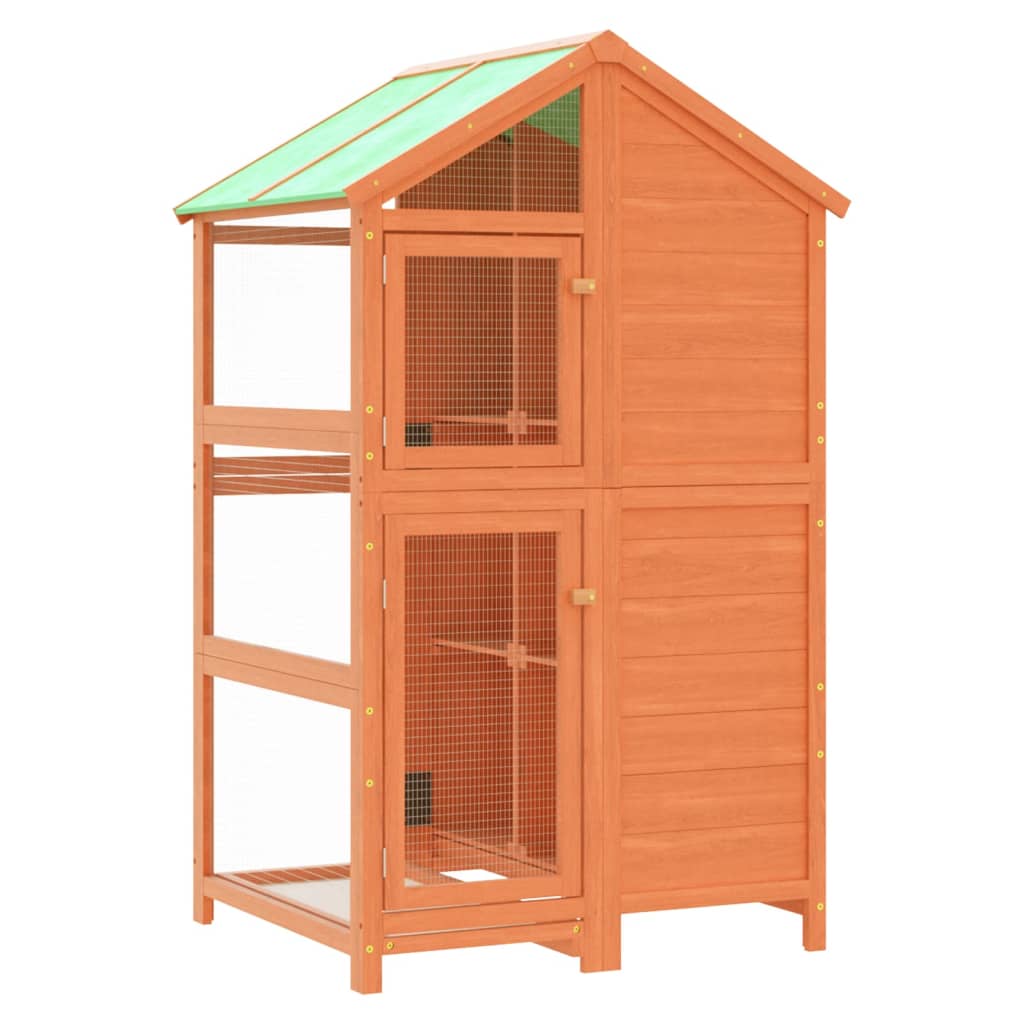 Vidaxl aviary 97x81x152 cm Solid pine pine brown