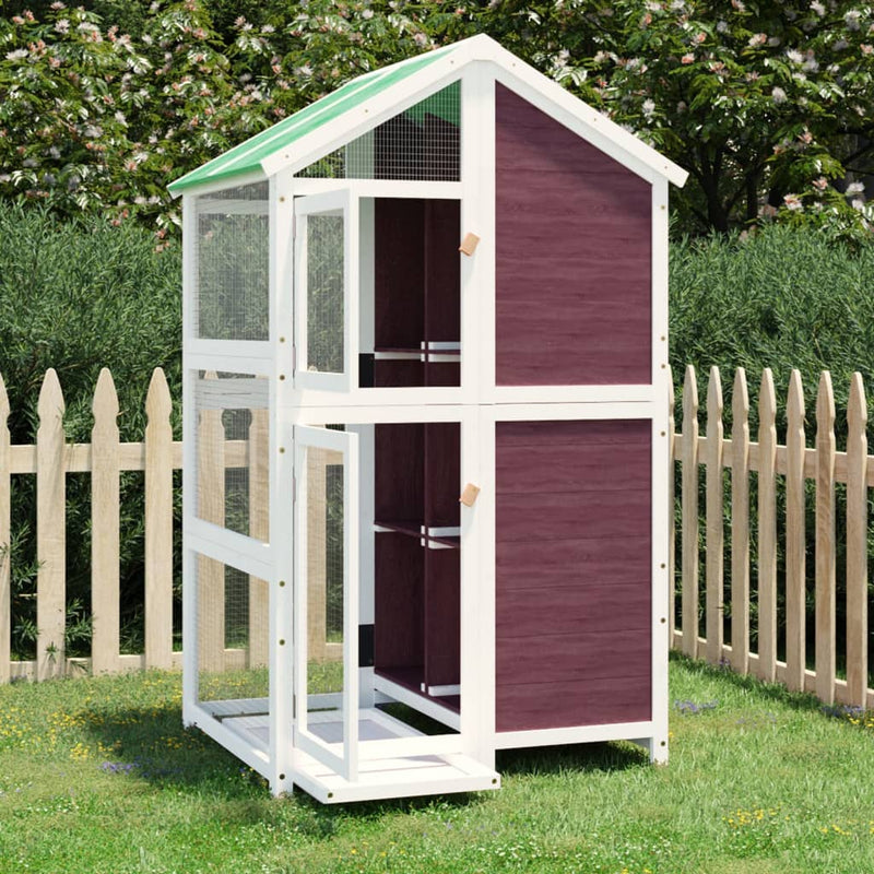 Vidaxl Aviary 97x81x152 cm PinE solido.