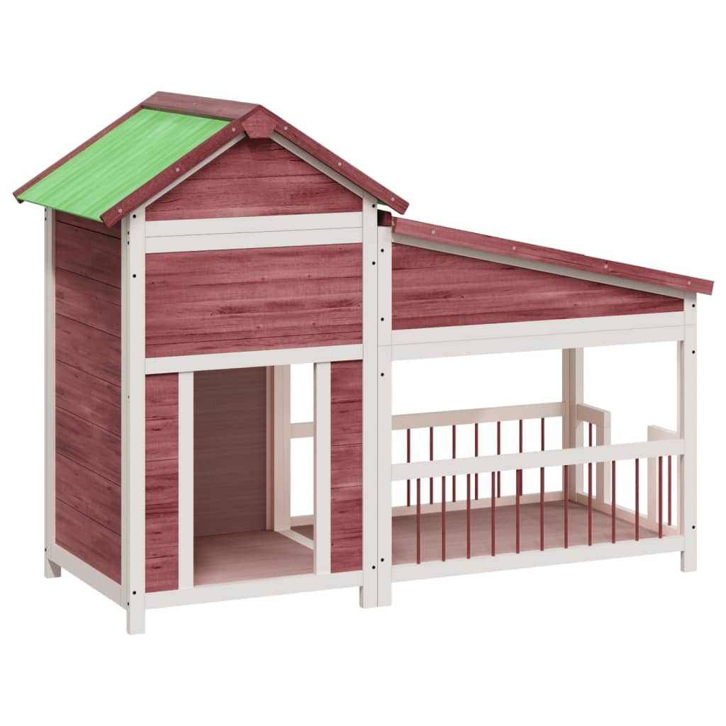 Vidaxl Dog Loft 143x60.5x109 cm PinE Solid Pino -colorato