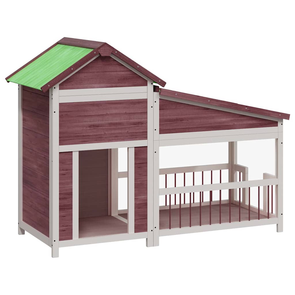 Vidaxl Dog Loft 143x60.5x109 cm Pine Solid Pine -Colored