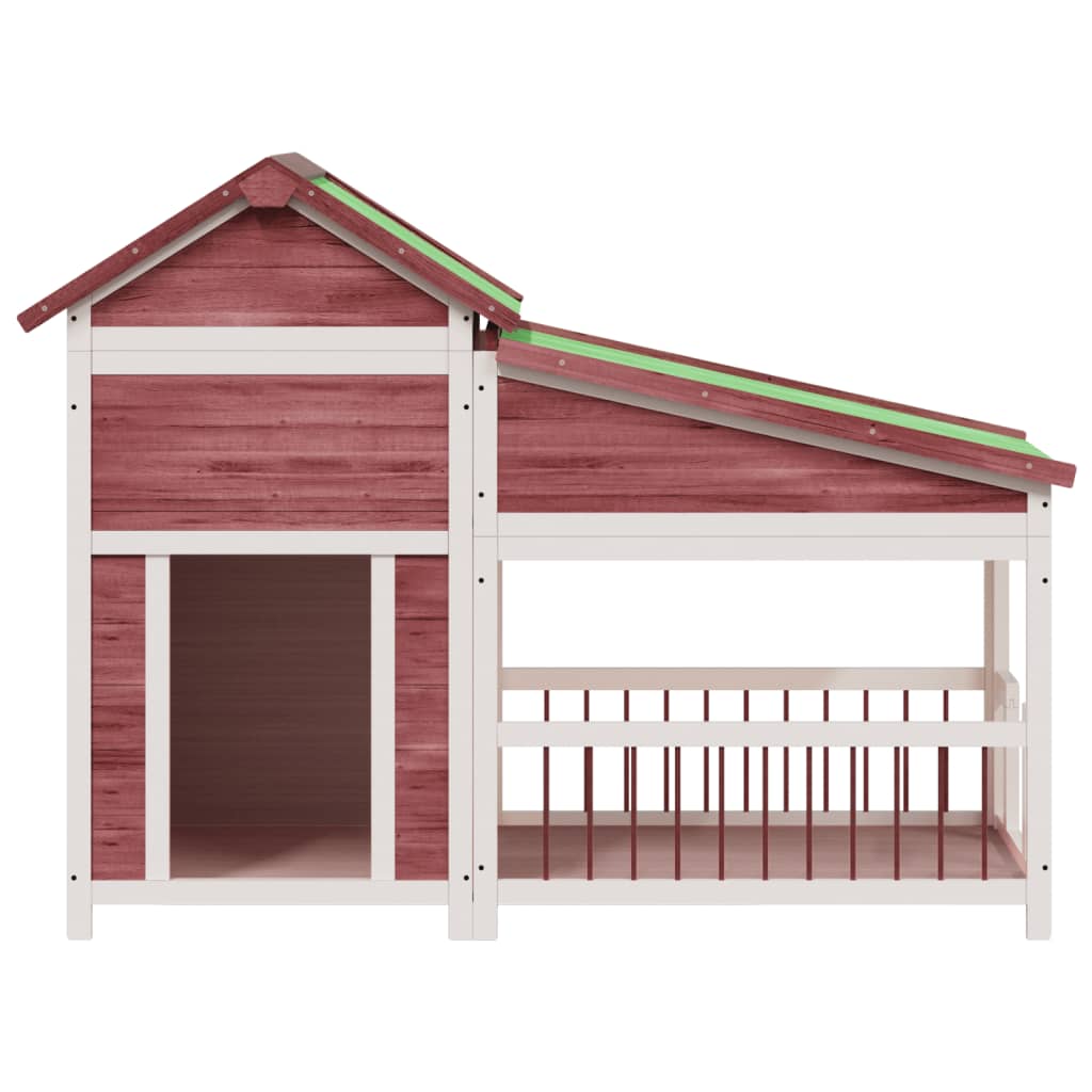 Vidaxl Dog Loft 143x60.5x109 cm PinE Solid Pino -colorato