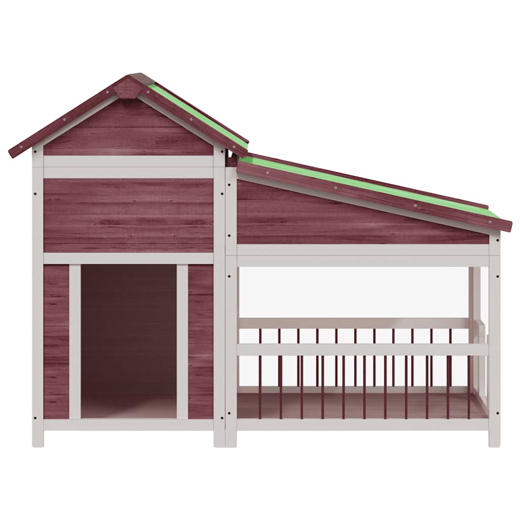 Vidaxl Dog Loft 143x60.5x109 cm Pine Solid Pine -Colored