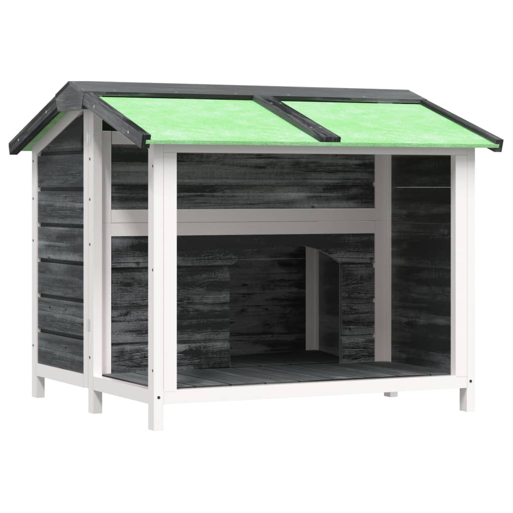 Vidaxl Dog Loft 96x87x80.5 cm Grigio a pino solido