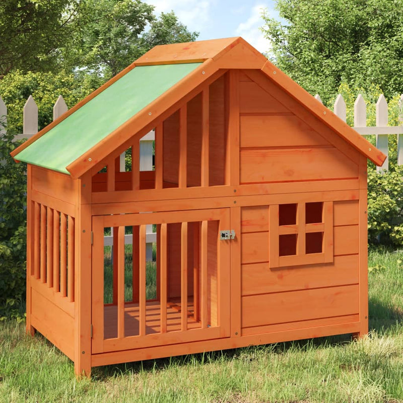 Vidaxl Dog Loft 96x60.5x87 cm Pine Solid Brown