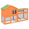 Vidaxl Rabbit Hutch 185.5x60.5x109.5 cm de pino sólido marrón marrón