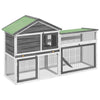 Vidaxl Rabbit Hutch 185.5x60.5x109.5 cm Grigio grigio in pino solido