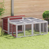 Vidaxl Rabbit Hutch 144x123x67,5 cm MOCHA di pino solido