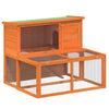 Vidaxl Conejo Hutch 102x90x84.5 cm de pino sólido marrón