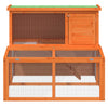 Vidaxl Hutch di coniglio 102x90x84,5 cm Pinna solido marrone