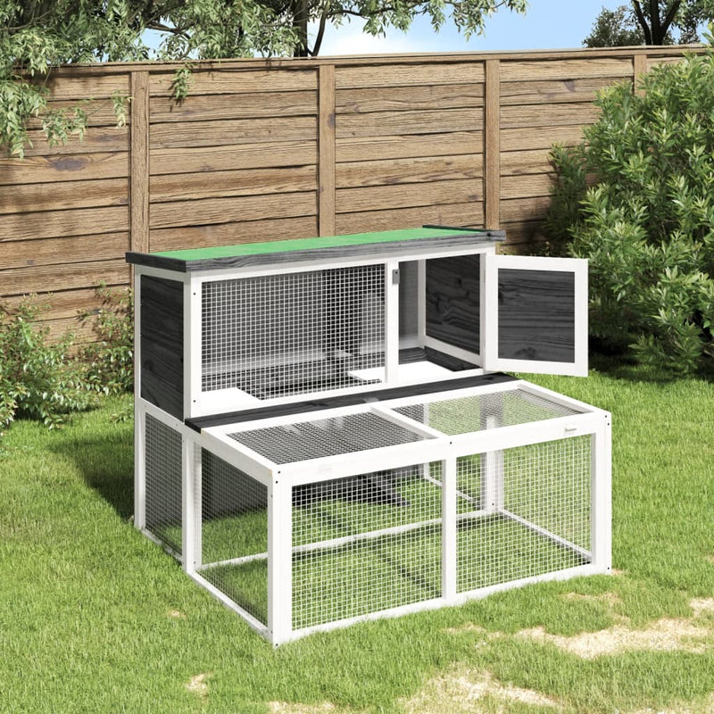 Vidaxl Rabbit Hutch 102x90x84.5 cm de pino sólido