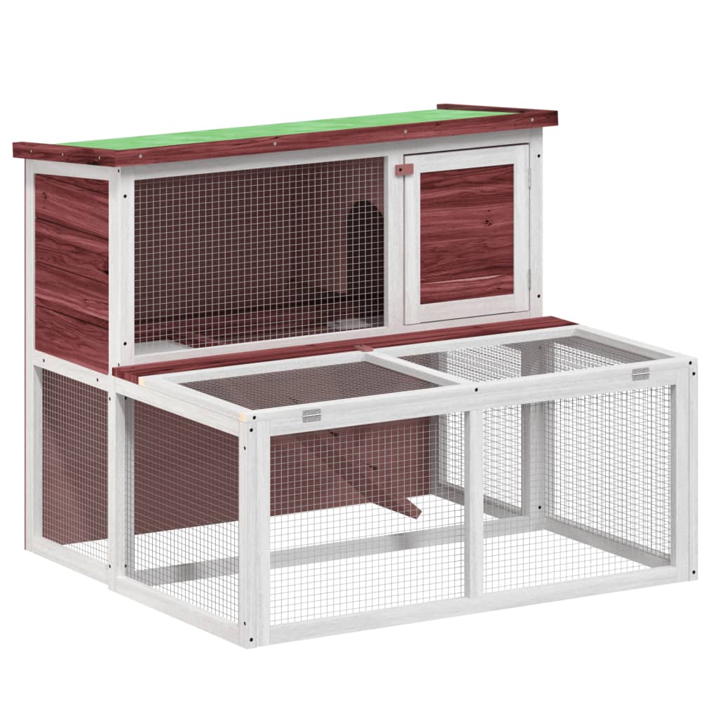 Vidaxl Rabbit Hutch 102x90x84.5 cm Pinino solido.