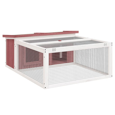 Conejera vidaxxl 117,5x97x47,5 cm madera maciza de pino color moca