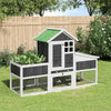 Vidaxl Rabbit Hutch 170x63x113 cm Grigio in pino solido
