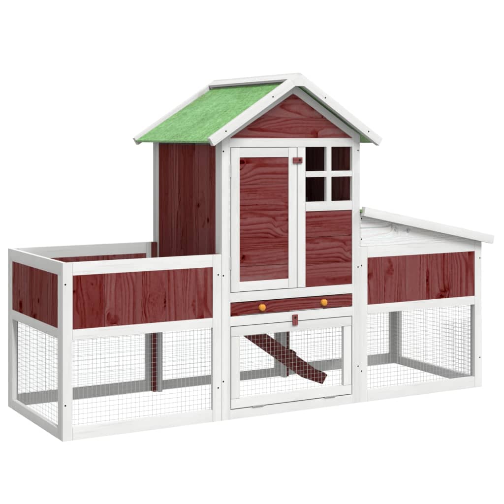 Vidaxl Rabbit Hutch 170x63x113 cm Pinino solido.