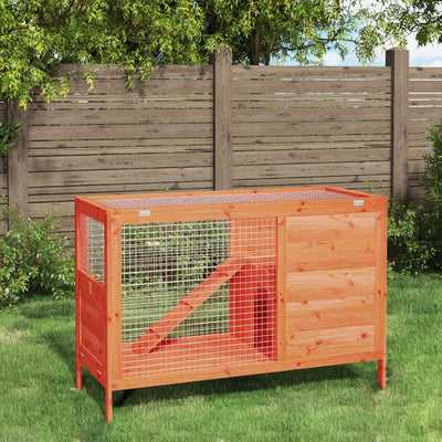Vidaxl Rabbit Hutch 103x44x69.5 cm de pino sólido marrón