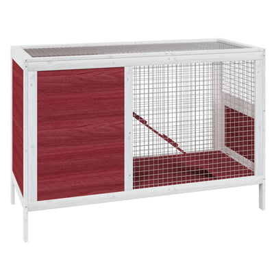 Vidaxl Conejo Hutch 103x44x69.5 cm de pino sólido -Colorado