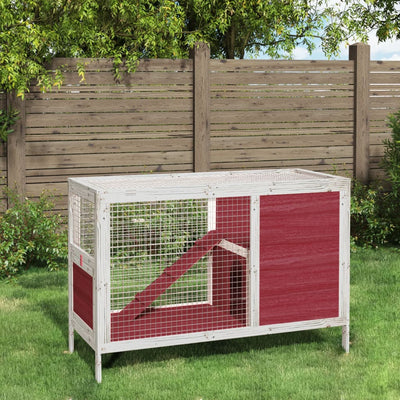 Vidaxl Conejo Hutch 103x44x69.5 cm de pino sólido -Colorado