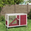 Vidaxl Conejo Hutch 103x44x69.5 cm de pino sólido -Colorado