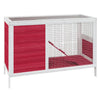 Vidaxl coniglio Hutch 103x44x69,5 cm rosso pino rosso