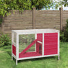 Vidaxl coniglio Hutch 103x44x69,5 cm rosso pino rosso