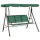 Vidaxl Swing Bench 170 cm Testileen e verde in acciaio