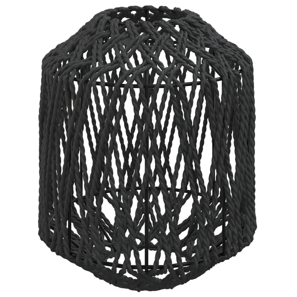 VIDAXL paralume Ø23x28 cm di ferro e carta nera