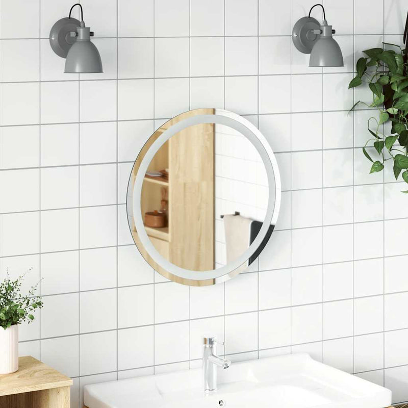 Vidaxl Bathom Mirror lideró alrededor de 50 cm