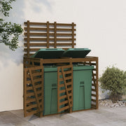 VidaXL Containerberging dubbel massief grenenhout honingbruin - afbeelding 1