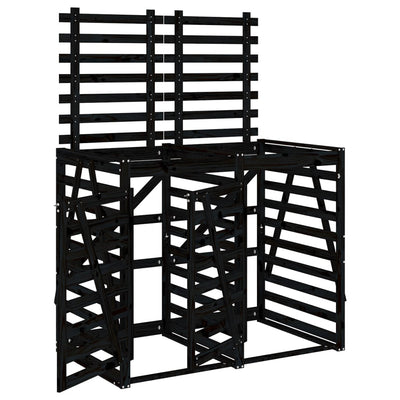 Archiviazione contenitore Vidaxl Black a doppio solido