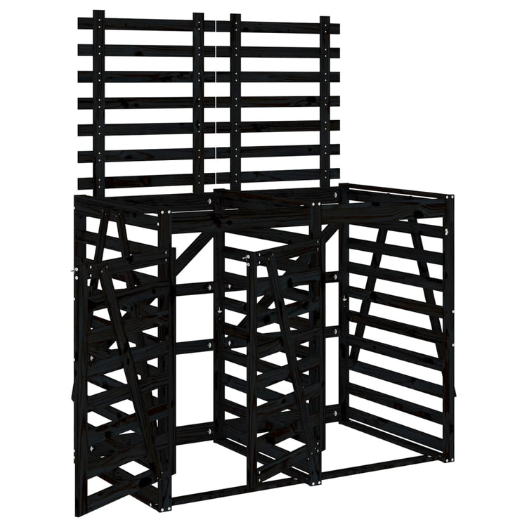 Archiviazione contenitore Vidaxl Black a doppio solido