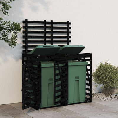 Archiviazione contenitore Vidaxl Black a doppio solido
