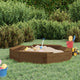Sandbox Vidaxl con bancos Pino sólido octogonal miel marrón marrón