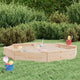 Vidaxl sandpit with benches octagonal solid pine