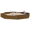 Sandbox Vidaxl con bancos Pino sólido octogonal miel marrón marrón