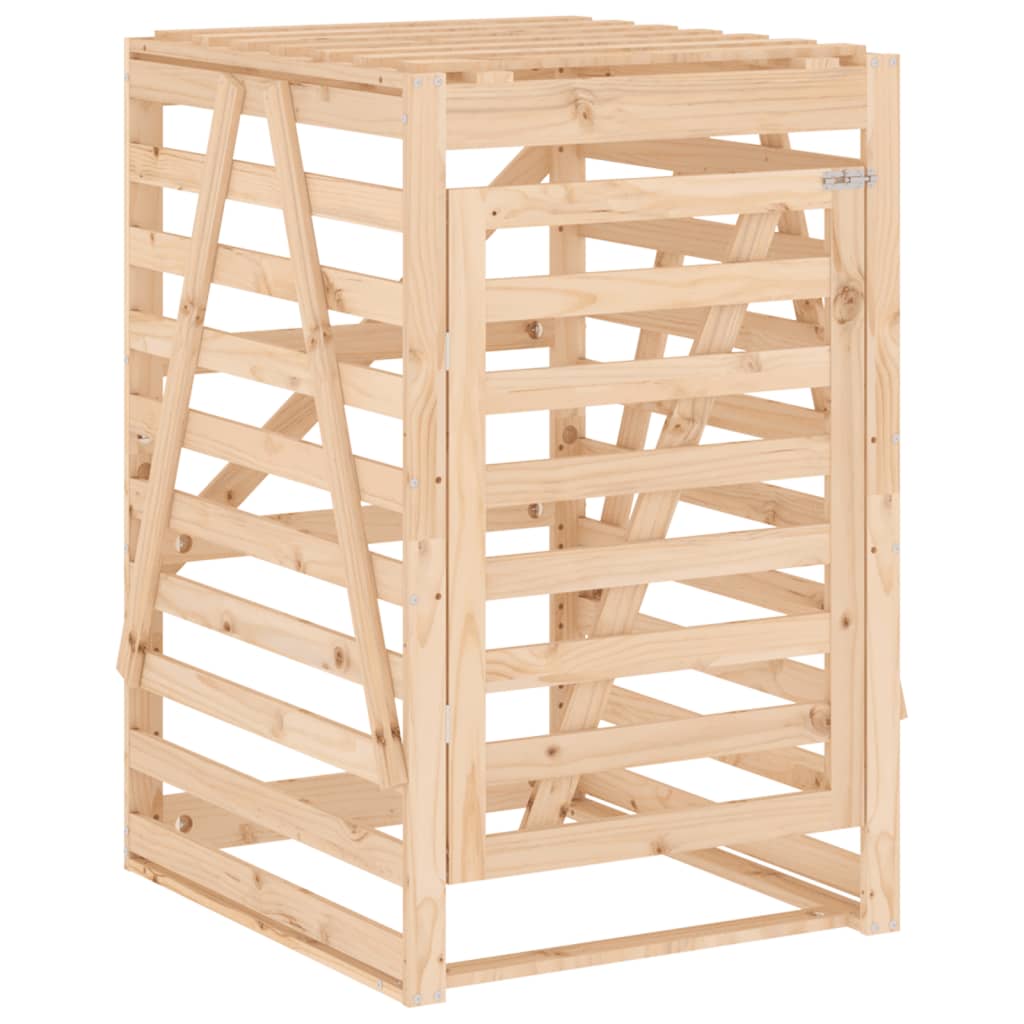 Almacenamiento de contenedores de Vidaxl 84x90x128.5 cm de pino sólido