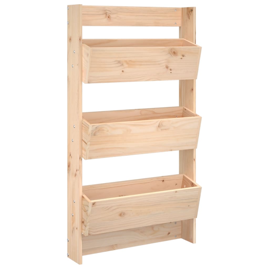 Fioriera Vidaxx da parete a 3 strati 60x18,5x110 cm in legno di pino