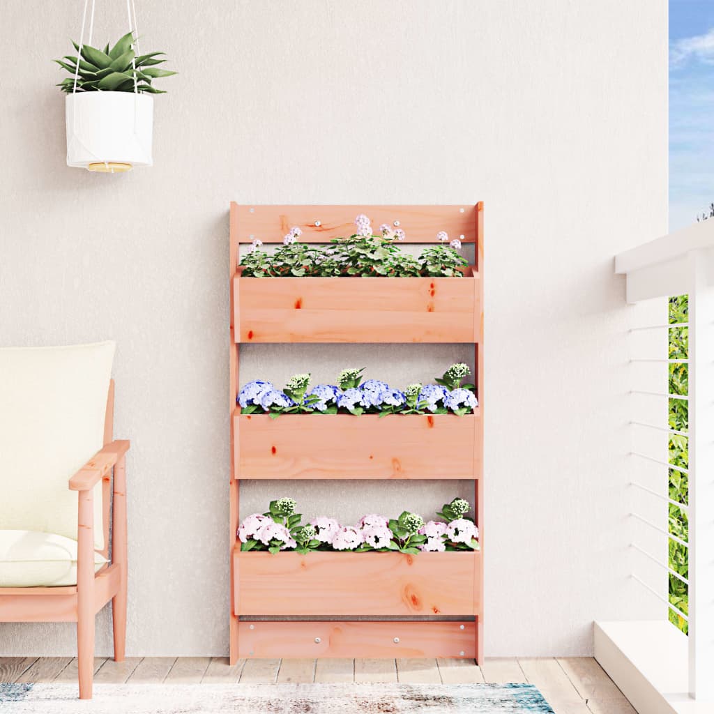 Vidaxx jardinera de pared 3 capas 60x18,5x110 cm madera douglas