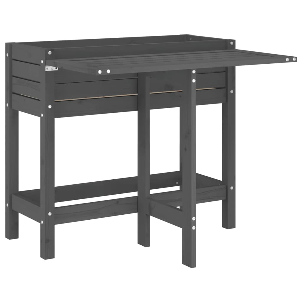 Plantilla Vidaxl con mesa plegable Pino Solid Gray