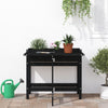 Plantador Vidaxl con mesa plegable de pino sólido