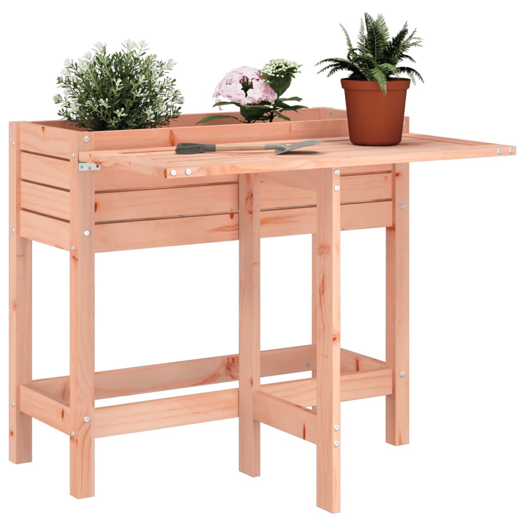 Vidaxl Planning Box con mesa plegable Douglhout sólido