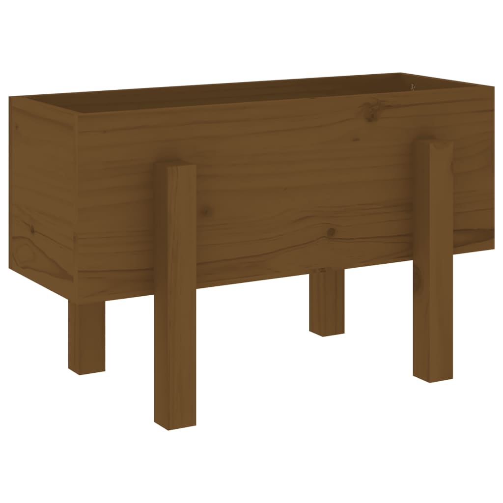 Vidaxl Planning Box 62x30x38 cm de pino sólido marrón marrón