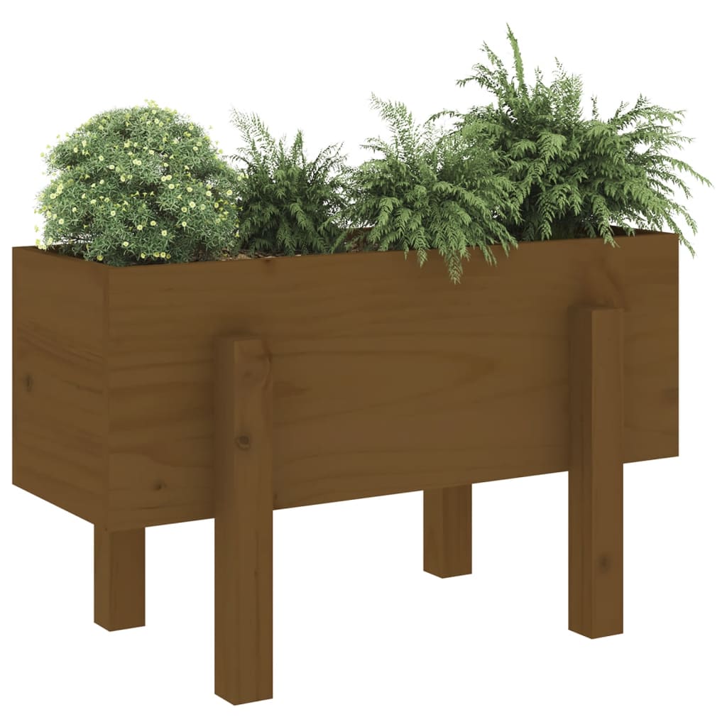 Vidaxl Planning Box 62x30x38 cm de pino sólido marrón marrón