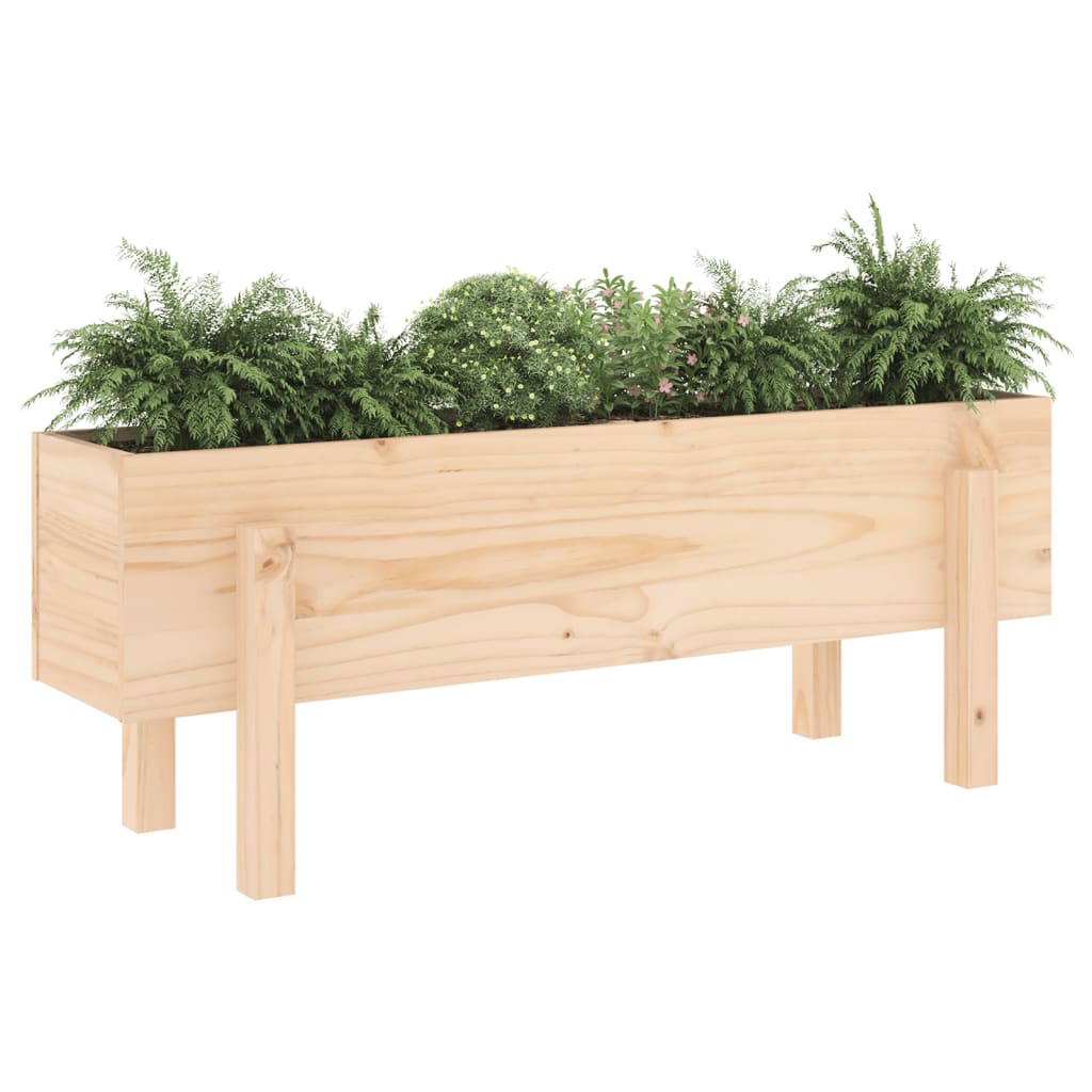 Jardinera vidaXL elevada 101x30x38 cm madera maciza de pino