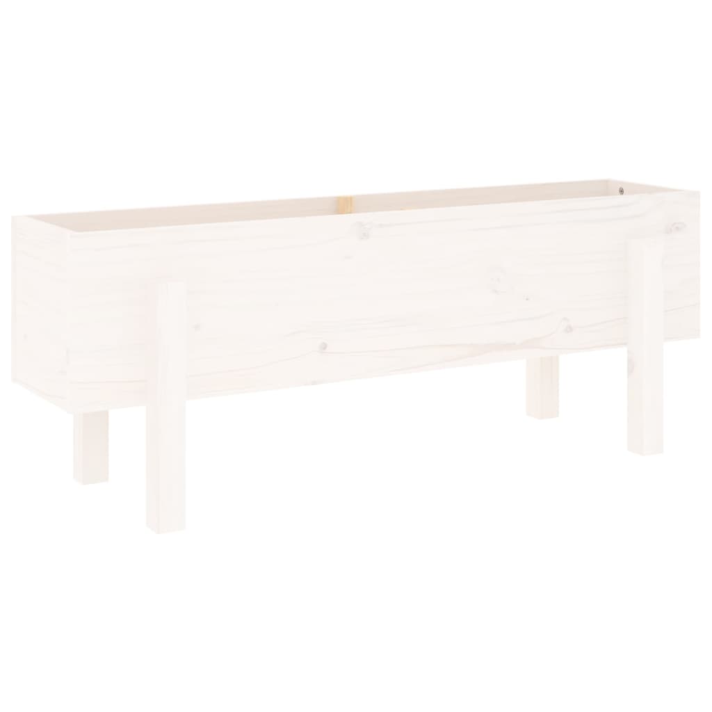 Vidaxx jardinera elevada 101x30x38 cm madera maciza de pino blanco