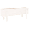 Vidaxl plantenbak verhoogd 101x30x38 cm massief grenenhout wit